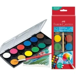 Útiles Y Kits Escolares | Materiales Y Productos De Arte< Acuarela Escolar Faber Castell X 12 Deckfarben Watercolours