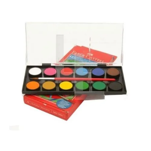 Útiles Y Kits Escolares | Materiales Y Productos De Arte< Acuarela Escolar Faber Castell X 12 Deckfarben Watercolours