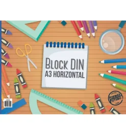 Útiles Y Kits Escolares< Block Din A4 y A3 Sin o Con Rotulado x 20 Hojas Bond | Panafargo