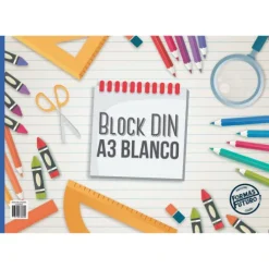 Útiles Y Kits Escolares< Block Din A4 y A3 Sin o Con Rotulado x 20 Hojas Bond | Panafargo