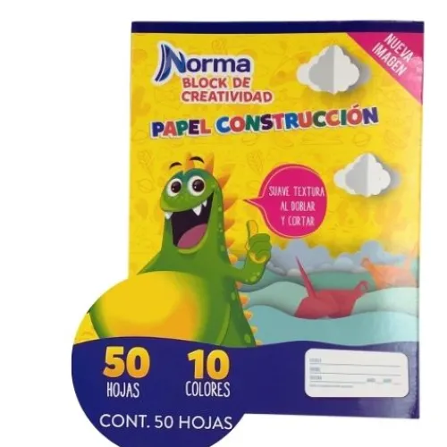 Papeleria | Materiales Para Maquetas Escolares< Block papel de construccion 50 Hojas | Papeleria Panafargo