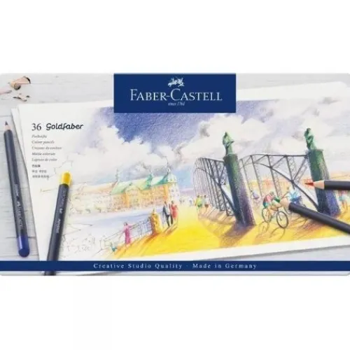 Útiles Y Kits Escolares | Lápices De Colores Escolares< Colores Faber Castell Goldfaber De Caja Metálica X48-X36-24