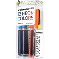 Materiales Y Productos De Arte | Materiales Para Lettering Y Caligrafía< Estuche por 12 de marcadores Karin neon - Panafargo