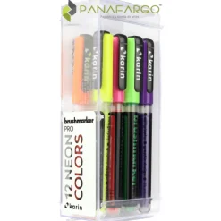 Materiales Y Productos De Arte | Materiales Para Lettering Y Caligrafía< Estuche por 12 de marcadores Karin neon - Panafargo