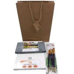 Materiales Y Productos De Arte | Acuarelas< kit para pintar acrilica, pinceles y lienzo | Panafargo