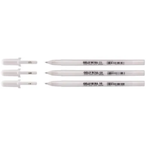 Papeleria< Lapicero gelly roll blanco de la marca Sakura - Panafargo
