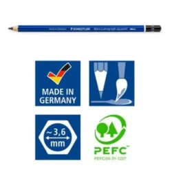 Materiales Y Productos De Arte | Acuarelas< lapices acuarelables Staedtler, 4B, 6B y 8B.