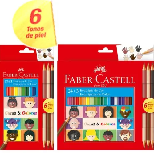 Útiles Y Kits Escolares | Lápices De Colores Escolares< lapices colores piel, faber castell "Caras y colores"