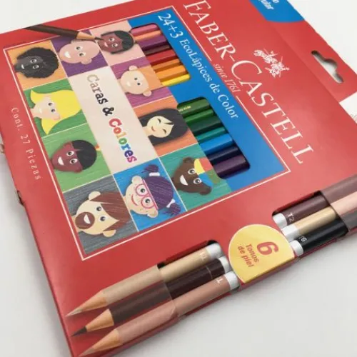 Útiles Y Kits Escolares | Lápices De Colores Escolares< lapices colores piel, faber castell "Caras y colores"