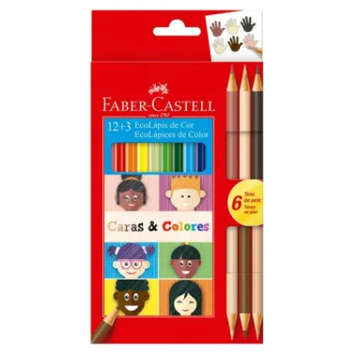 Útiles Y Kits Escolares | Lápices De Colores Escolares< lapices colores piel, faber castell "Caras y colores"