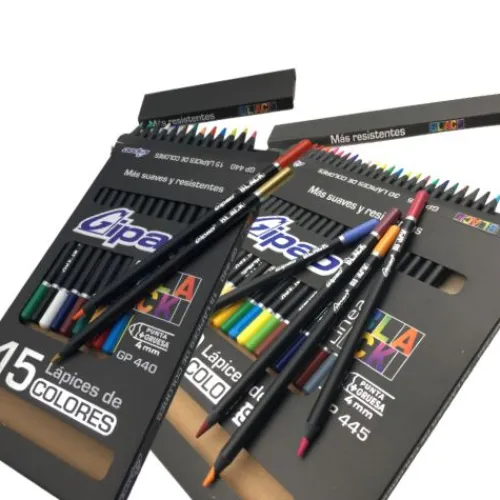 Útiles Y Kits Escolares | Materiales Y Productos De Arte< lapices de color Gipao Black, caja x30 y x15 unidades