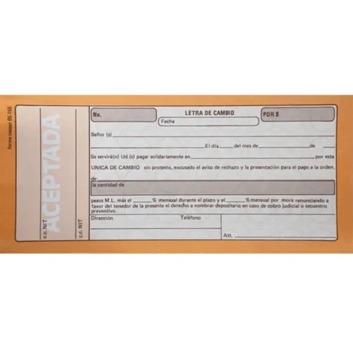 Suministros E Insumos De Oficina | Accesorios Para Oficina Escritorio< Letra De Cambio | Panafargo