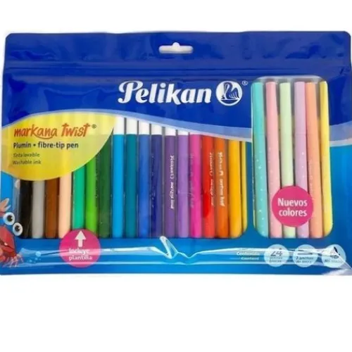 Materiales Y Productos De Arte | Materiales Para Lettering Y Caligrafía< Plumones Pelikan Markana Twist Paquete De 18 + 6