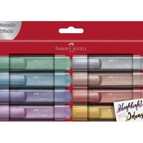 Materiales Y Productos De Arte | Materiales Para Lettering Y Caligrafía< Resaltador Faber Castell Textliner - Pastel y Metalizados x 4 y 8 UND